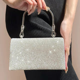 2023 New European And American Shining Full Diamond Handheld Chain Light Luxury Evening Bag Exquisite And Novel Dress Wrist Bag