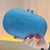 2023 New Women Full Side Diamond Clutch Bags Wedding Dinner Wallets With Chain Mini Banquet Purse Egg Shaped Wallets