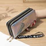 Lady Purses PU Leather Women Wallets Purse Good Quality Double Zipper Woman Wallet Cards ID Holder Long Moneybag Wristlet Bags