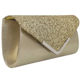 Women'S Glitter Shimmer Envelope Ladies Sequins Evening Party Prom Smart Jane Clutch Bag Handbag Shiny Sequin Purse For Women