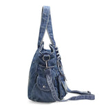 New in Large Capacity Handbag Denim Bag Casual Women Shoulder Bag Jeans Tote Bag Pockets Hobo Bag