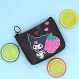 Original Sanrio Anime Wallet Hello Kitty Women's Bag Kulomi Melody Cinnamoroll Cartoons Mini Coin Purse Portable ID Card Holders