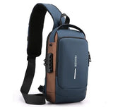 Chest Body Cross Waterproof Men Bag Men Oxford Backpack Sling Anti-theft Chest Shoulder Port Male Charge Travel For Bag