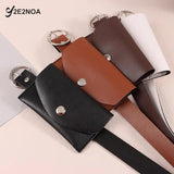 Waist Belt Adjustable PU Waist Pack Metal Buckle Wallet Phone Pouch Ladies Decorative Belts Salesperson Work Bag 100CM