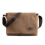 2023 Men Bags Male Canvas Shoulder Bags Unisex Crossbody Messenger Bags Large Retro Satchels for Travel Envelope Briefcase Tote