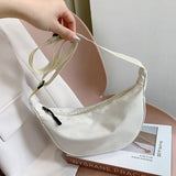 2023 Nylon Messenger Bag Women's New Trendy Dumpling Bags Lightweight Shoulder Bag Armpit Bags Simple Canvas Bag For Women