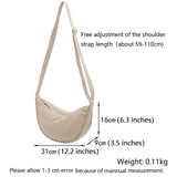 Nylon Hobos Chest Shoulder Bag Large Capacity Travel Crossbody Half Moon Belt Messenger for Women Bags Dropshipping / Wholesale