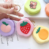 New Women Silicone Coin Purse Cartoon Animal Round Shape Coin Wallet Headset Bag Clutch Change Purse Wallet Pouch Bag Kids Gift