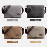 2023 Men Bags Male Canvas Shoulder Bags Unisex Crossbody Messenger Bags Large Retro Satchels for Travel Envelope Briefcase Tote