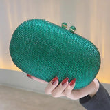 2023 New Women Full Side Diamond Clutch Bags Wedding Dinner Wallets With Chain Mini Banquet Purse Egg Shaped Wallets