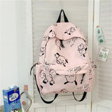 2023 New Sanrio  Kuromi Pochacco Printed Shoulder Bag Female Junior High School Students Campus Simple Large-capacity Backpack