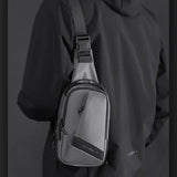 Men Sling Backpack Cross body Shoulder Bag with USB Charging Port Travel Pouch Male Messenger Chest Bags Rucksack