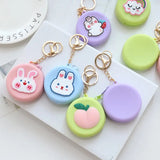 New Women Silicone Coin Purse Cartoon Animal Round Shape Coin Wallet Headset Bag Clutch Change Purse Wallet Pouch Bag Kids Gift