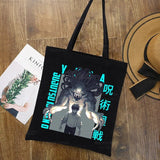 Jujutsu Kaisen Cartoon Shopping Canvas Bag Ryomen Sukuna Itadori Yuji Shopper Bag Okkotsu Yuta Gojo Satoru Shoulder Tote Bags