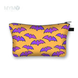 Women Cosmetic Bag Ghosts Bats Print Toiletry Organizer Makeup Pouch Travel Portable Female Shopper Pencil Beauty Case Arrival