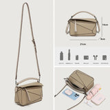 LOERSS Women's Puzzle Mini Bag Classic Geometric Shoulder Bag Solid Color Zipper Luxury Crossbody Bag Designer Top Quality Bag