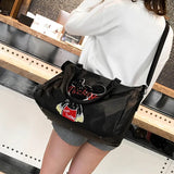 Disney New Women's Travel Handbag Luxury Brand Fashion Women's Travel Handbag Cartoon Portable Large Capacity Travel Tote Bag